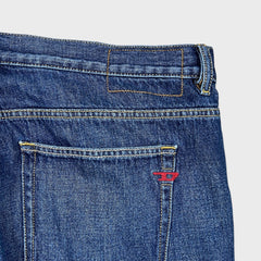Diesel 2020 D-Viker Jeans Mens 38x30 Blue Regular Straight Fit Dark Wash Denim Pants