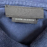 Prada Polo Shirt Mens Medium Blue Rubber Logo Contrast Tipped Faded Short Sleeve