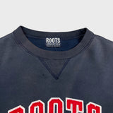 Vintage 90s Roots Athletics Sweatshirt Mens XL Blue Sun Faded Distressed Pullover