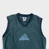 Vintage 90s Adidas Golf Vest Mens Medium Green 3 Stripe Jacket