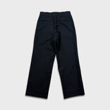 Vintage 90s Moores Dress Pants Mens 28x26 Black Straight Wool Blend Pleated Trousers