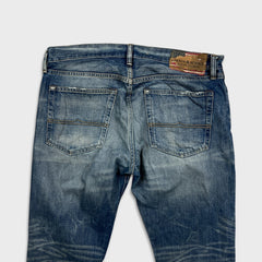 Ralph Lauren Jeans Mens 36x32 Blue Denim & Supply Tapered Straight Distressed Faded Pants