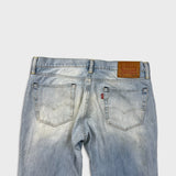 Levi's 511 Jeans Mens 34x30 Blue Slim Fit Light Wash Distressed Stretch Denim Pants