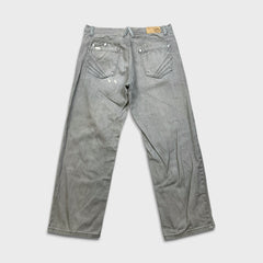 Vintage Akademiks Jeans Mens 34x29 Gray Straight Leg Faded Hip Hop Y2K Pants