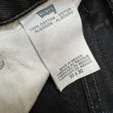 Vintage Y2K Levi's 550 Jeans Mens 33x30 Black Relaxed Fit Dark Wash Baggy Faded Denim Pants