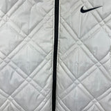 Vintage 90s Nike Jacket Mens Large Black Big Swoosh Reversible Quilted Bomber