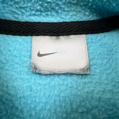Vintage Y2K Nike Sportswear Fleece Mens Large Blue Swoosh Pullover Hooded Jacket