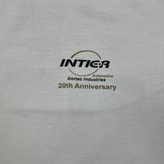 Vintage Y2K Intier Automotive T Shirt Mens XL White World Flag Many Nations One Team