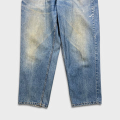 Vintage 90s Levi's 506 Jeans Mens 34x30 Blue Comfort Relaxed Straight Light Wash Denim Pants