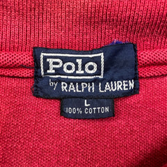 Vintage 90s Polo Ralph Lauren Shirt Mens Large Red Pony Sun Faded Short Sleeve