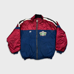 Vintage 1998 Starter Grey Cup Jacket Mens Medium Blue Winnipeg CFL Football Sports Coat