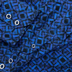 Robert Graham Shirt Mens Large Blue Geometric Classic Long Sleeve Button Up