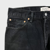Vintage Y2K Levi's 550 Jeans Mens 33x30 Black Relaxed Fit Dark Wash Baggy Faded Denim Pants