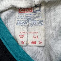 Vintage 90s CCM San Jose Sharks Jersey Mens Large White Distressed NHL Hockey