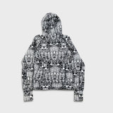 Lululemon Scuba Hoodie Women Size 8 White Black Glacier Lace Full Zip Sweater