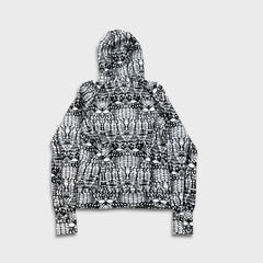 Lululemon Scuba Hoodie Women Size 8 White Black Glacier Lace Full Zip Sweater