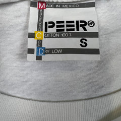 Vintage 80s Peter Mussfeldt Acapulco T Shirt Mens Small White Single Stitch Art Tee