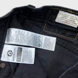 Levi's 502 Jeans Mens 30x28 Black Regular Taper Fit Dark Wash Denim Pants