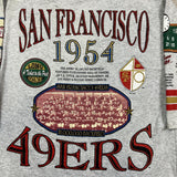 Vintage 1992 San Francisco 49ers T Shirt Mens XL Gray AOP Superbowl NFL Football Long Sleeve Tee