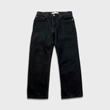 Levi's 505 Jeans Mens 32x28 Black Regular Fit Straight Leg Dark Wash Faded Denim Pants