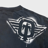Vintage Y2K Tapout T Shirt Mens Large Black Spray Paint Faded UFC MMA Graphic Tee