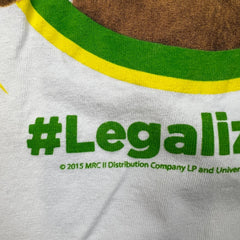 2015 Ted T Shirt Mens Large White LegalizeTed Universal Movie Promo Graphic Tee