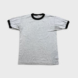 Vintage Y2K Alstyle Blank Ringer T Shirt Mens Medium Gray Short Sleeve Tee