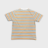Beams Plus Pocket T Shirt Mens Small Orange Striped Short Sleeve Tee