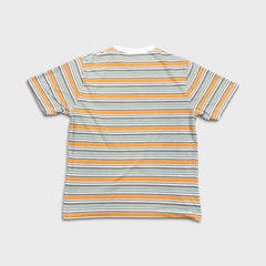 Beams Plus Pocket T Shirt Mens Small Orange Striped Short Sleeve Tee