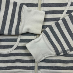 Lululemon Scuba Hoodie Womens Size 4 White Striped Full Zip Hooded Sweater