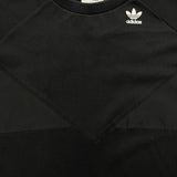 Adidas Originals T Shirt Mens Medium Black Trefoil Spell Out Short Sleeve Tee