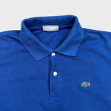 Vintage 90s Chemise Lacoste Shirt Mens Large Blue Classic Preppy Polo Short Sleeve