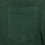 Vintage Y2K Gildan Ultra Cotton Blank T Shirt Mens Small Green Faded Short Sleeve Pocket Tee