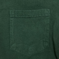 Vintage Y2K Gildan Ultra Cotton Blank T Shirt Mens Small Green Faded Short Sleeve Pocket Tee