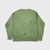 Vintage 90s Tommy Hilfiger Sweatshirt Mens Medium Green Lion Crest Knit Crewneck