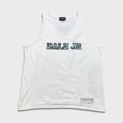 Vintage Y2K Chase Authentics Dale Jr Tank Top Mens XL White NASCAR Racing Sleeveless