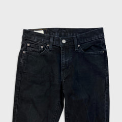 Levi's 514 Jeans Mens 28x30 Black Slim Straight Faded Dark Wash Stretch Denim Pants
