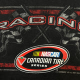 Vintage Y2K NASCAR Racing T Shirt Mens Large Black Sportswear Graphic Faded Tee