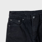 Levi's 512 Jeans Men 30x30 Black Slim Taper Leg Dark Wash Mid Rise Stretch Denim Pants