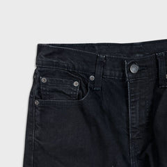 Levi's 512 Jeans Men 30x30 Black Slim Taper Leg Dark Wash Mid Rise Stretch Denim Pants