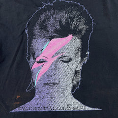 Vintage 2013 David Bowie Aladdin Sane T Shirt Mens XL Black Faded Rock Band Tee