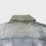 Levi's Denim Vest Mens XL Blue Light Wash Faded Distressed Jean Trucker Jacket