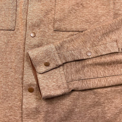 Lululemon Soft Knit Overshirt Mens Large Brown Relaxed Fit Button Up Shirt