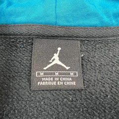 Vintage Y2K Nike Air Jordan Hoodie Mens Medium Black Full Zip Jumpman Sweater