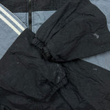 Vintage 90s Adidas Jacket Mens Large Black Essential Stripe Full Zip