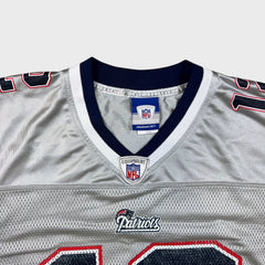 Vintage Y2K Reebok Tom Brady #12 New England Patriots Jersey Mens Medium Gray NFL