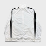 Adidas Sweatshirt Mens Medium White Essentials 3 Stripe Full Zip Tracksuit Top