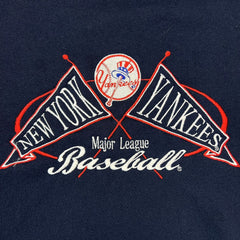 Vintage Logo 7 New York Yankees Sweatshirt Mens 2XL Blue MLB Baseball 90s Crewneck