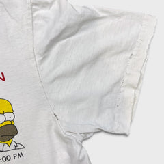 Vintage 90s Many Moods Of Homer Simpson T Shirt Mens White Large Distressed Cartoon Tee