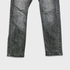 Levi's 502 Jeans Mens 30x30 Black Regular Taper Fit Faded Stone Wash Denim Pants